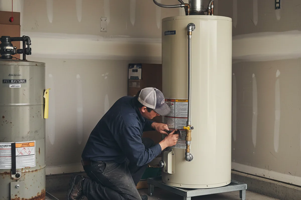 Water heater and shutoff valve replacement in Harrah